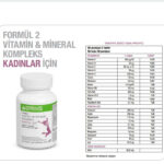 herbalife formul 2 kadın urun bilgi karti