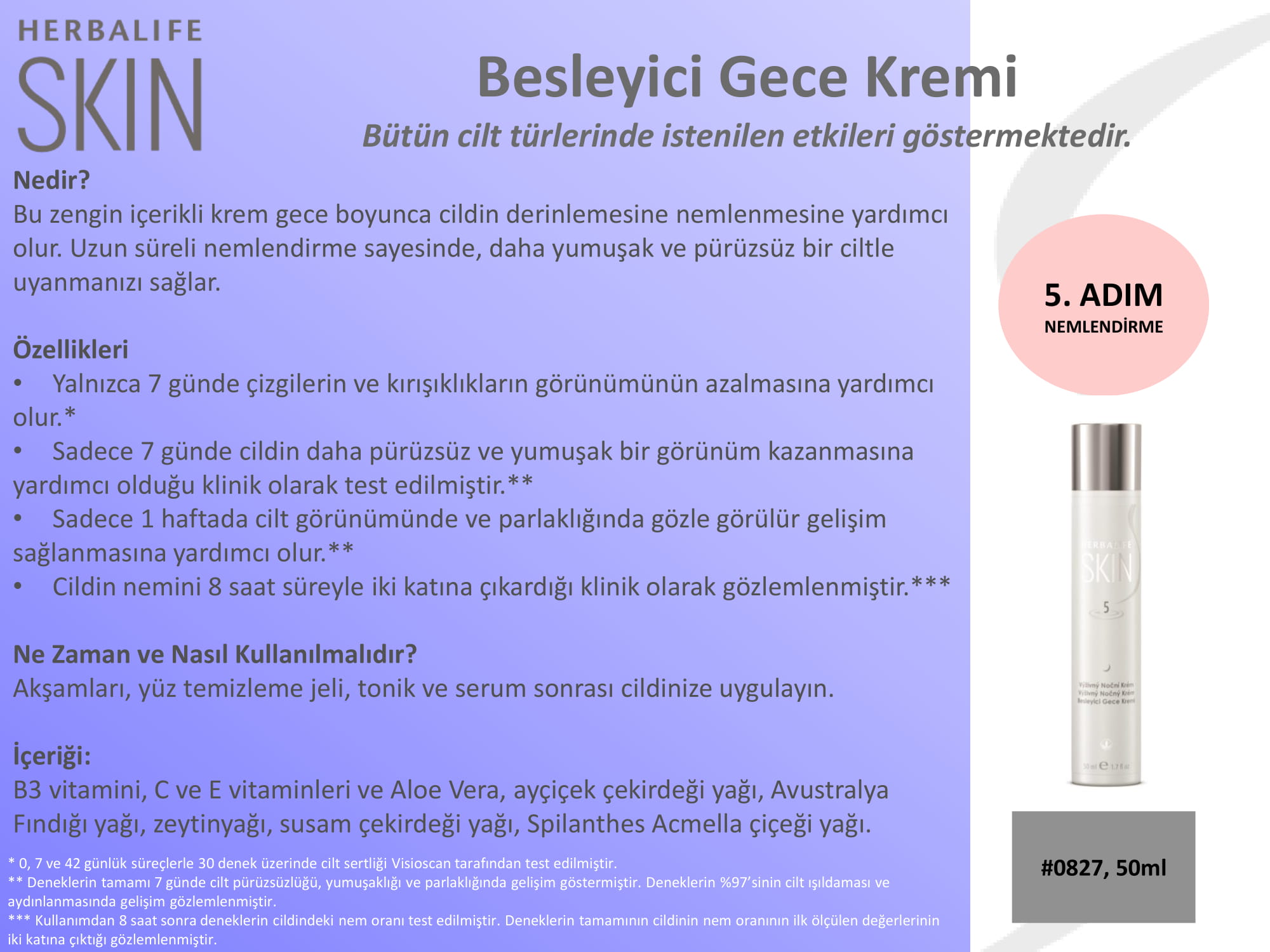 herbalife skin besleyici gece kremi