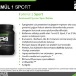 formül1 Sport Besin Değerleri
